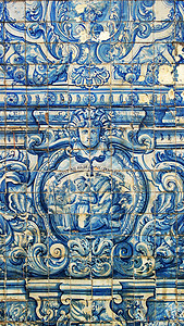 葡萄牙波尔图苏亚雷斯雷斯博物馆葡萄牙瓷砖几何陶瓷历史建筑手工艺术古董正方形艺术品马赛克背景