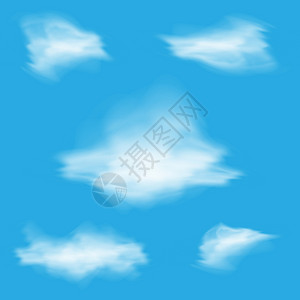 透明云集气候空气探索自由横幅阳光云景插图环境蓝色背景