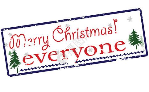 圣诞快乐 大家圣诞快乐邮票蓝色矩形墨水红色快乐绿色橡皮背景图片