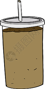 孤立冰咖啡背景图片