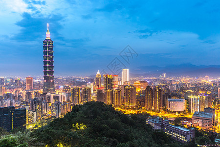 台北天线建筑学摩天大楼旅游金融日落旅行市中心天际商业场景图片