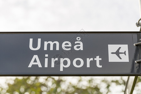 Umeå机场方向标志背景图片