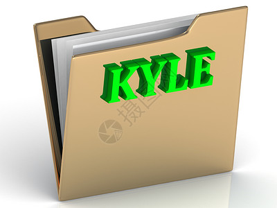 KYLE- 姓名和家庭金色亮信背景图片