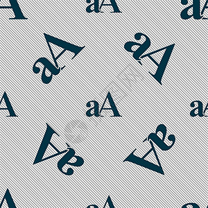 宽字体 aA 图标符号 无缝模式与几何纹理 矢量学生学习技术按钮插图学校教育背景图片