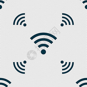 无线上网区无线网络标志 无线网络符号 无线网络图标区 具有几何纹理的无缝模式 向量互联网创造力令牌网站按钮质量标签信号上网邮票插画