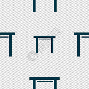 socket 座位图标符号 无缝抽象背景和几何形状 矢量休息家具插图长椅椅子背景图片