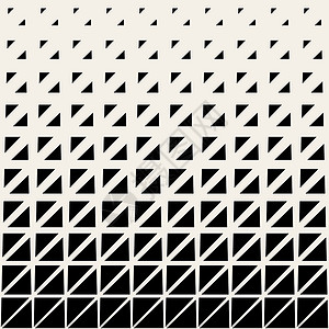 无矢量接缝黑白三角网格半通模式白色马赛克正方形打印纺织品墙纸装饰窗饰黑色织物插画