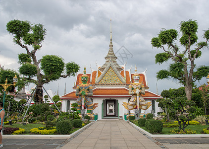 拉查瓦拉马哈维汉曼谷Wat Arun寺庙背景