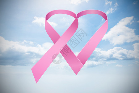 乳腺癌认识信息综合图象乳癌认知信息机构蓝色女性健康阳光粉色天空丝带背景图片