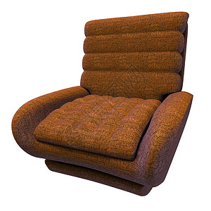 古典风格软字符房子长椅家具扶手椅休息室黄色橙子织物棕色背景图片