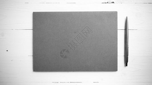 有笔黑白颜色样式的纸张笔记文档棕色空白商业办公室邮件信封羊皮纸床单背景图片