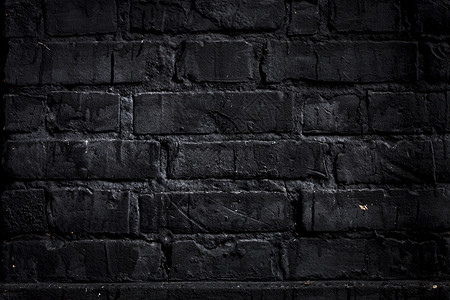 黑砖墙插图黑色灰色砖块水泥材料建筑墙壁砖墙纹理背景图片