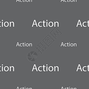动作图标 动画按钮使用箭头 灰色背景上的无缝模式 矢量创造力战略质量插图边界标签邮票网络商业互联网背景图片