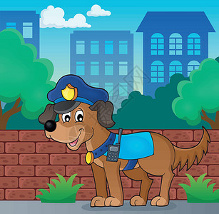 警卫犬警犬主题图3插画
