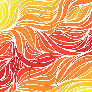 头发渐渐消失矢量彩色手绘波 阳光灿烂的背景 渐渐的抽象火力纹理涂鸦水彩风暴荒野彩虹叶子流动橙子艺术纺织品插画