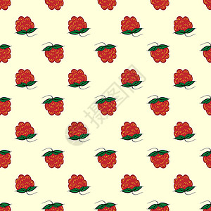 Berry 草莓无缝的自然图案背景背景图片