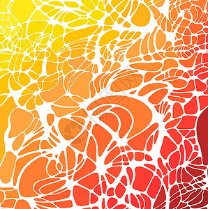 火力全开矢量彩色手绘波 阳光灿烂的背景 渐渐的抽象火力纹理织物叶子流动艺术装饰涂鸦水彩网络风暴风格插画