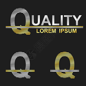 金属商业字体标识设计  字母Q(质量)背景图片