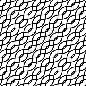 奥罗波若蛇无缝无缝的单色圆曲线图案插画