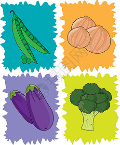 圆茄子图片牛肉生产食物健康茄子蔬菜洋葱绿色营养设计图片