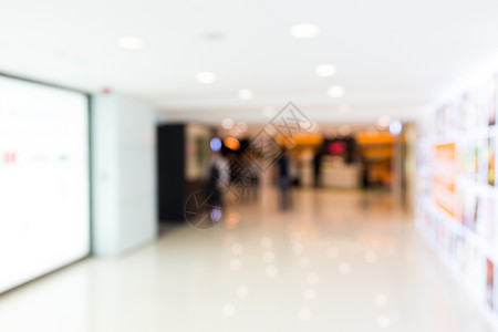 具有 bokeh 背景 商业背景的布蓝商店柜台建筑购物中心市场零售顾客店铺部门盒子背景图片