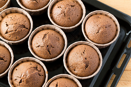 巧克力松饼巧克力糖果甜点金属手工蛋糕面包棕色食物背景图片