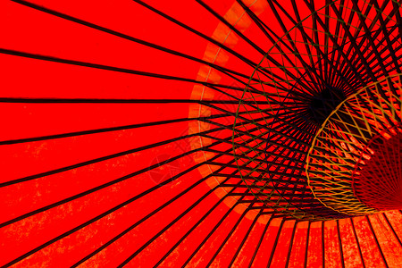 日式红伞架背景图片