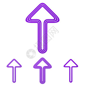 紫色向上箭头紫线箭箭标设计套件科学条纹网络按钮直线品牌公司标志徽章几何设计图片