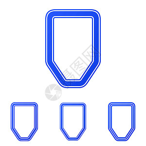 筑牢安全防线蓝线防御防线标识设计套件插画