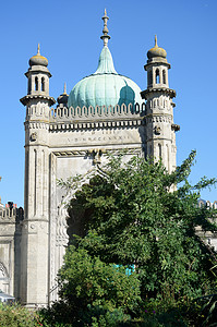 北布赖顿城北门皇家殿堂背景图片