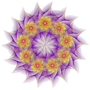 圆形分形花朵设计背景图片