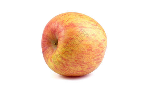 红黄苹果分离白底背景红色食物宏观白色黄色水果素食自然背景图片