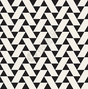 几何三角装饰无矢量接缝黑白几何三角三角形图案模式风格装饰品马赛克包装创造力打印纺织品白色网格窗饰插画