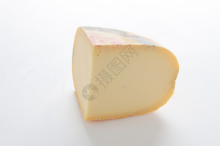 干酪手工艺人奶制品食品圆形白色背景图片