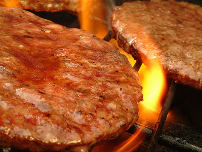 汉堡做饭烧烤烹饪香肠面包煤炭午餐火焰食物沙拉背景图片