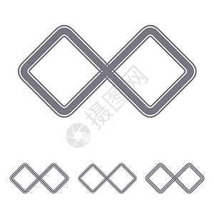 东极广场灰色环极无限标识设计套件设计图片