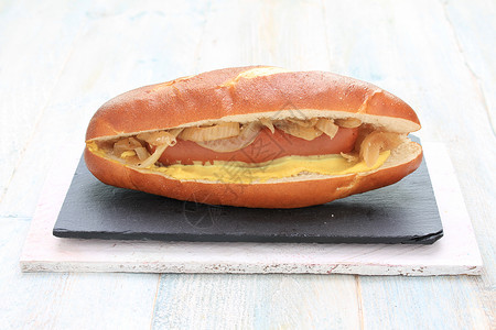 潜艇热狗三明治三明治子面包潜艇午餐食物热狗指挥棒小吃背景