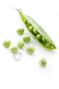 豆类中的豌豆青豆烹饪食物小点花园蔬菜绿色背景图片