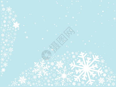 A 圣诞雪花背景蓝色天气白色背景图片