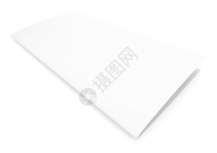 白色上的空纸小册子背景图片