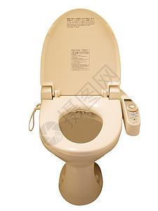 孤立的日本洗手间白色坐浴高科技卫生高清图片