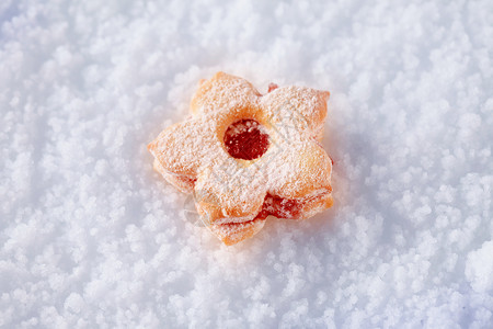 雪上果酱饼干背景图片