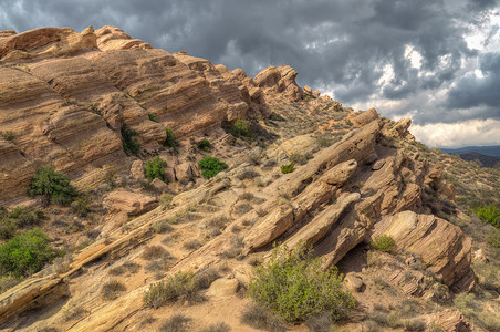 巴斯克斯岩的显眼岩石形成高清图片