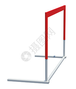 Treadmill 屏障 侧视图运动员挑战障碍比赛场地体育场竞赛红色运动跨栏背景图片