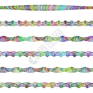 色彩多彩的装饰性线条分隔设计装置控制板分线器网络正弦波收藏边界曲线分频器边缘横线背景图片