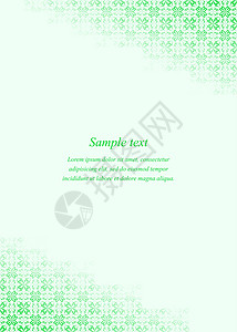 花纹纸绿页角设计模板企业邀请函花朵花纹角落小册子背景装饰品边界绿角设计图片