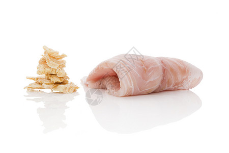 新鲜和干鱼美食钓鱼美味鱼片脂肪酸营养海鲜白色水平筹码背景图片