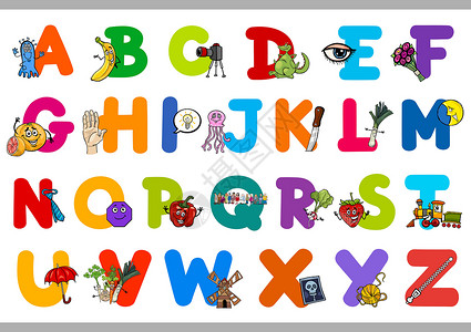 底漆儿童教育用书字母表设计图片