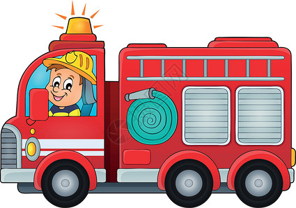 红色消防车消防车主题图4设计图片