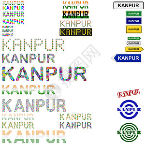 Kanpur (Cawnpore) 文本设计套件高清图片